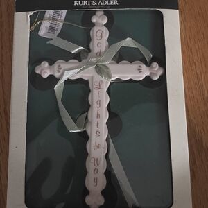Kurt S. Adler White Cross Ornament